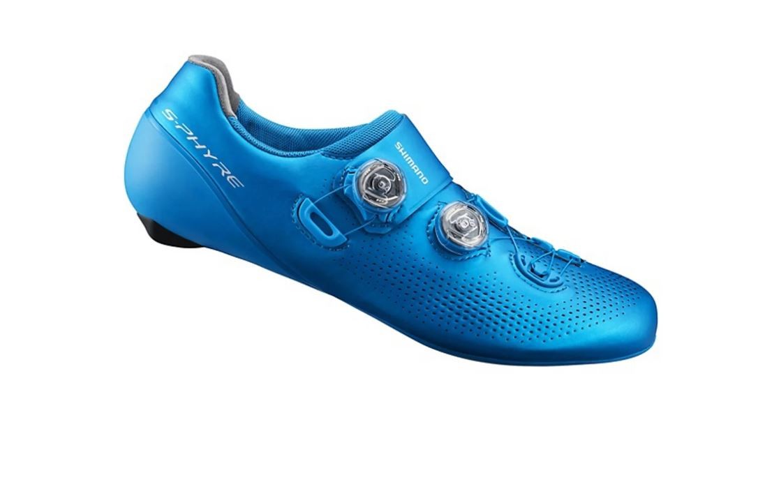 Scarpa Strada Competizione Leggera Doppio Boa Shimano RC9 Carbon S-Phyre Blu Elettrico