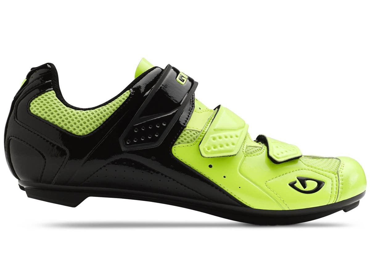 Scarpa Ciclismo Strada Spinning Giro Treble II Black/ Yellow fluo Chiusura Velcro