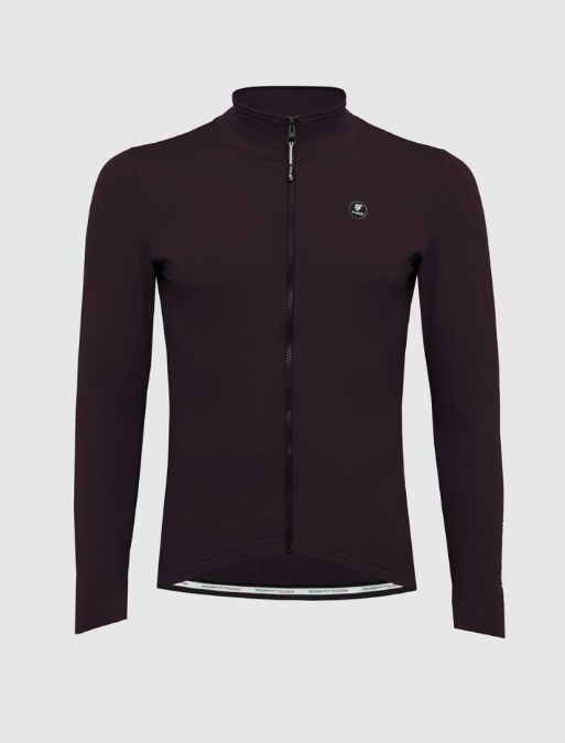 Giacca Ciclismo Invernale Pissei Prima Pelle Antivento Manica Lunga Fullzip Viola