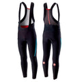 Pantalone Invernale Lungo Castelli Sorpasso 2 Bibtight Nero- Azzurro
