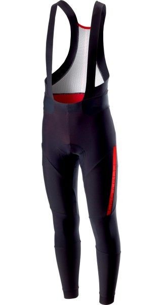 Pantalone Invernale Lungo Castelli Sorpasso 2 Bibtight Nero- Rosso