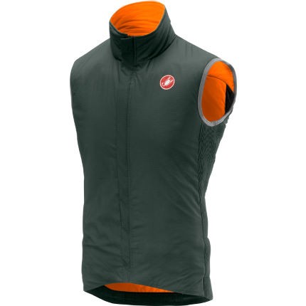 Gilet invernale Castelli Elemento lite Vest Grey Orange 2019