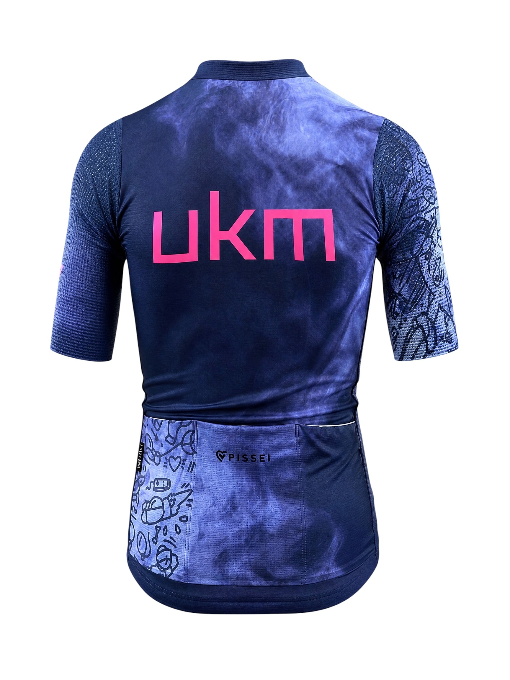 UKM Maglia Ciclismo Smoke Blue & Pink (Magistrale Line by Pissei)